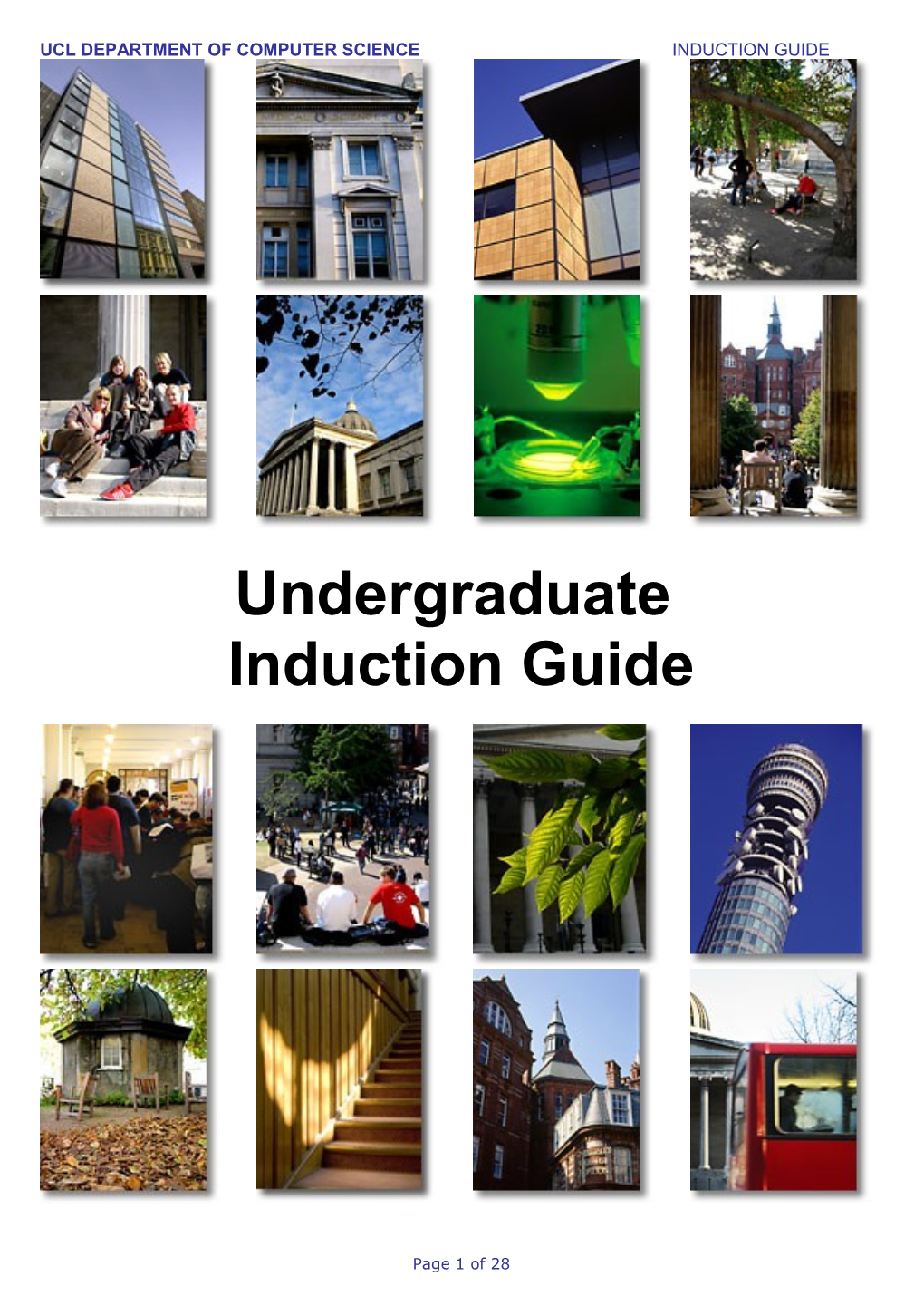 Ucl Department of Computer Science Induction Guide