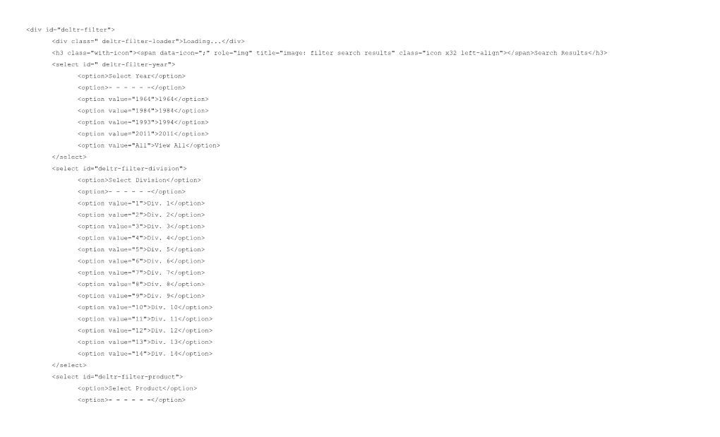 &lt;Div Class= Deltr-Filter-Loader &gt;Loading &lt;/Div&gt;