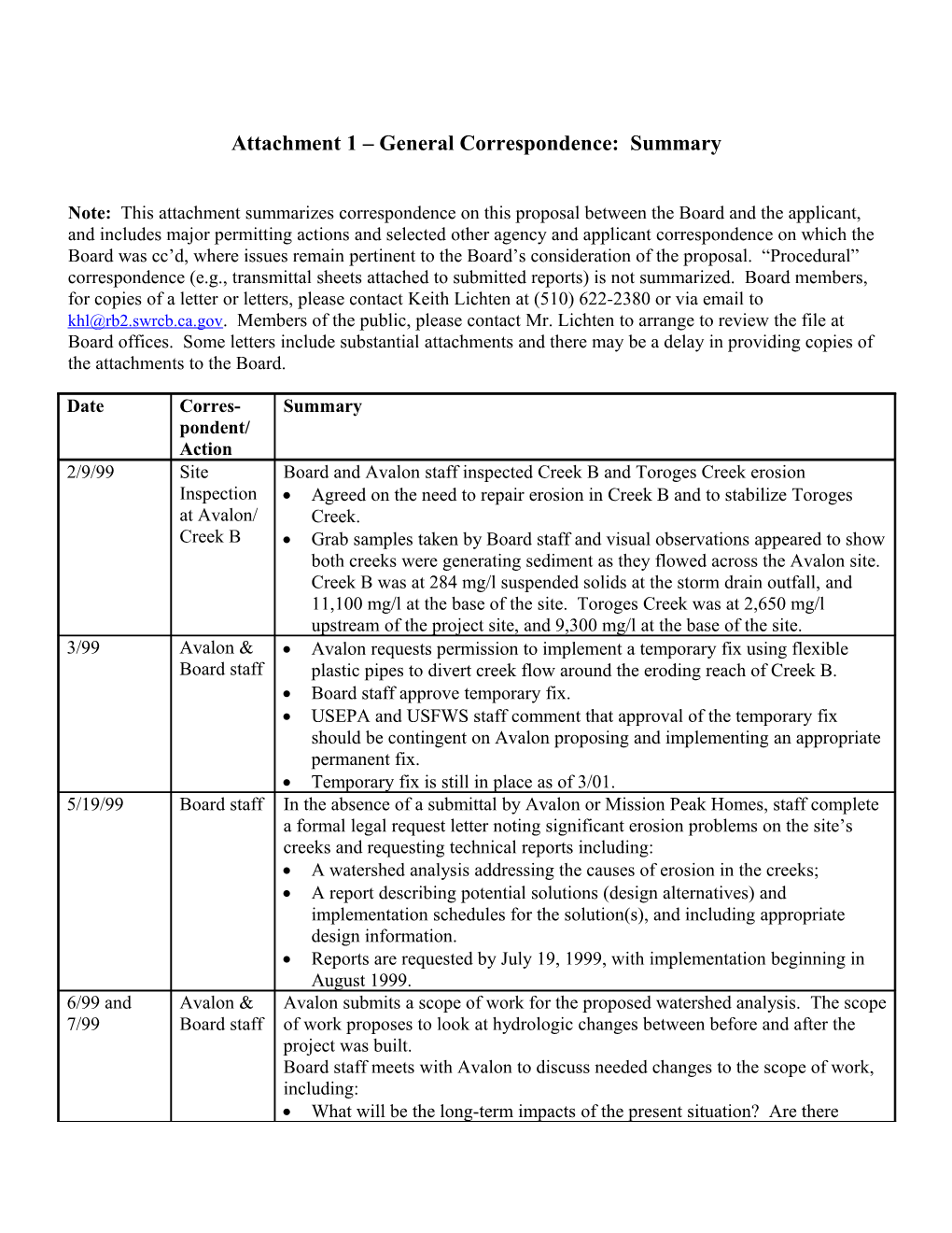 Appendix B Agency and Public Comment Correspondence