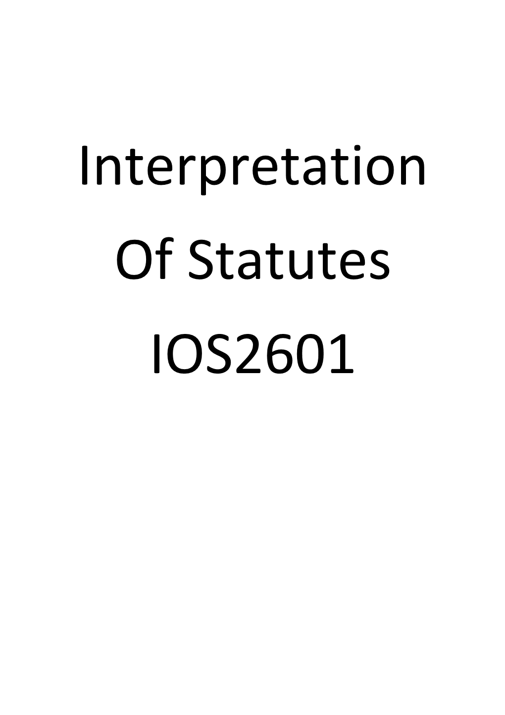 Name the 5 Examples of Original Legislation