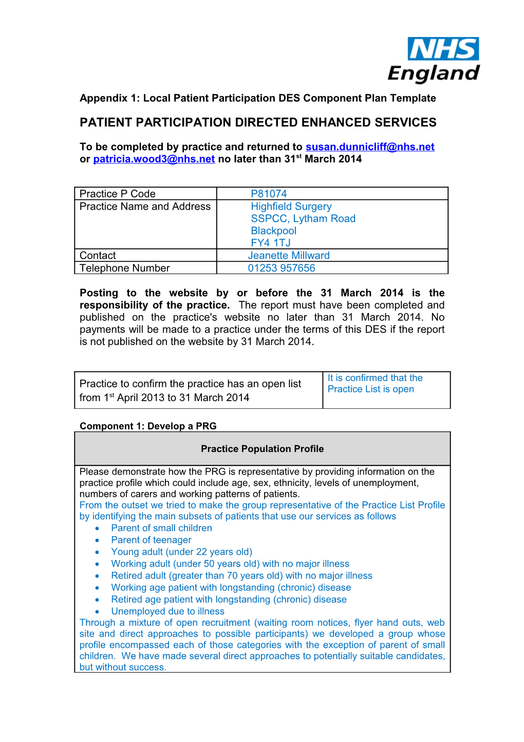 Service Level Agreement For