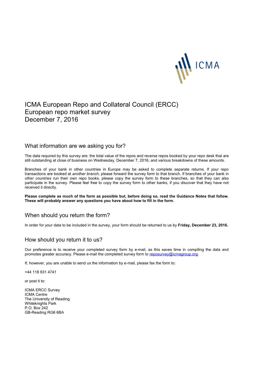 ISMA European Repo Market Survey, Dec-06