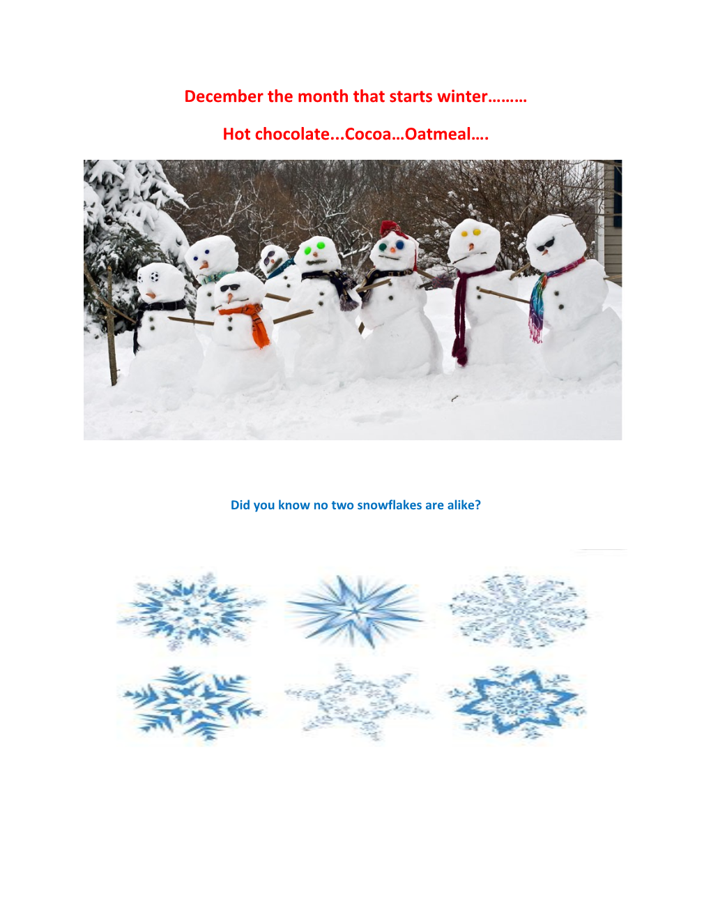 Did You Know No Two Snowflakes Are Alike?