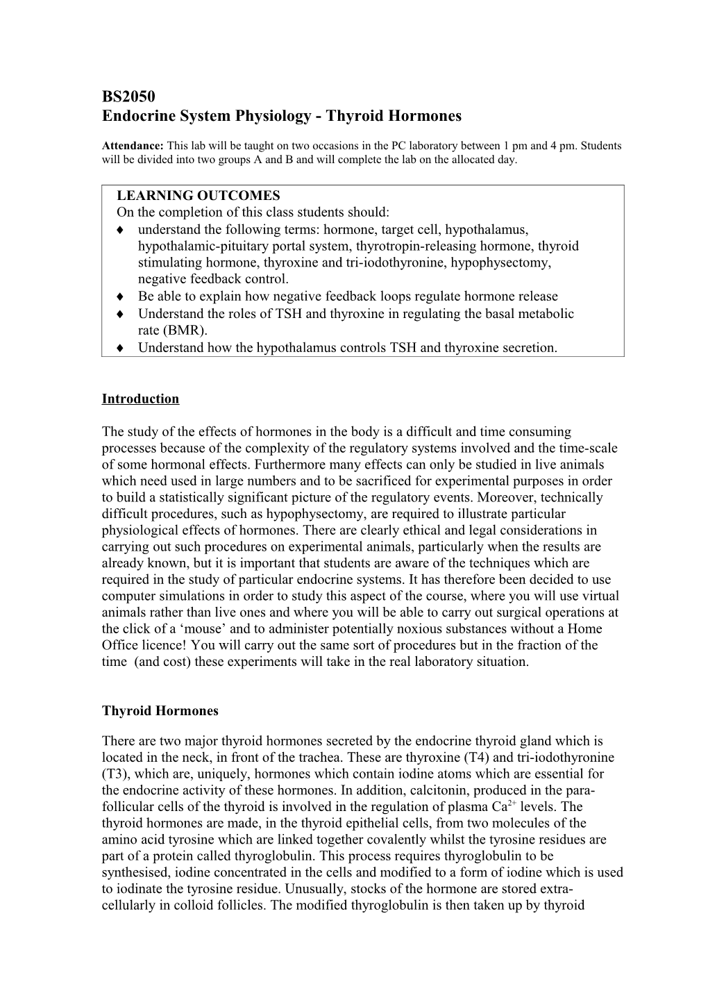 Endocrine System Physiology- Thyroid Hormones