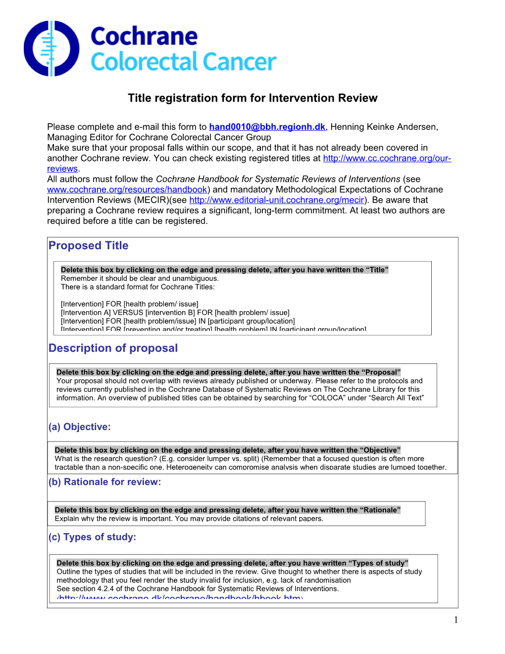 Co Title Registration Form