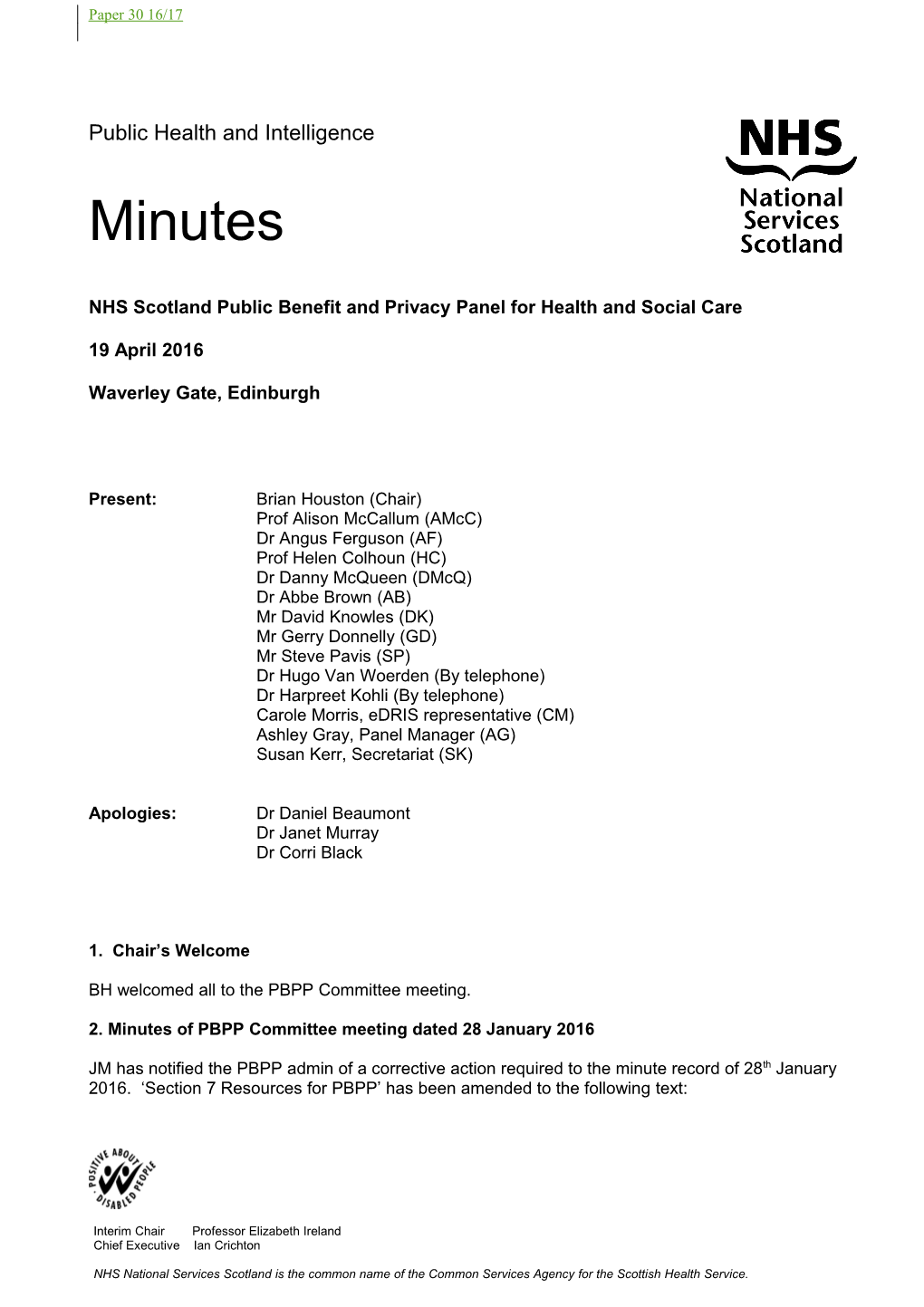 NSS ISD Minutes Template