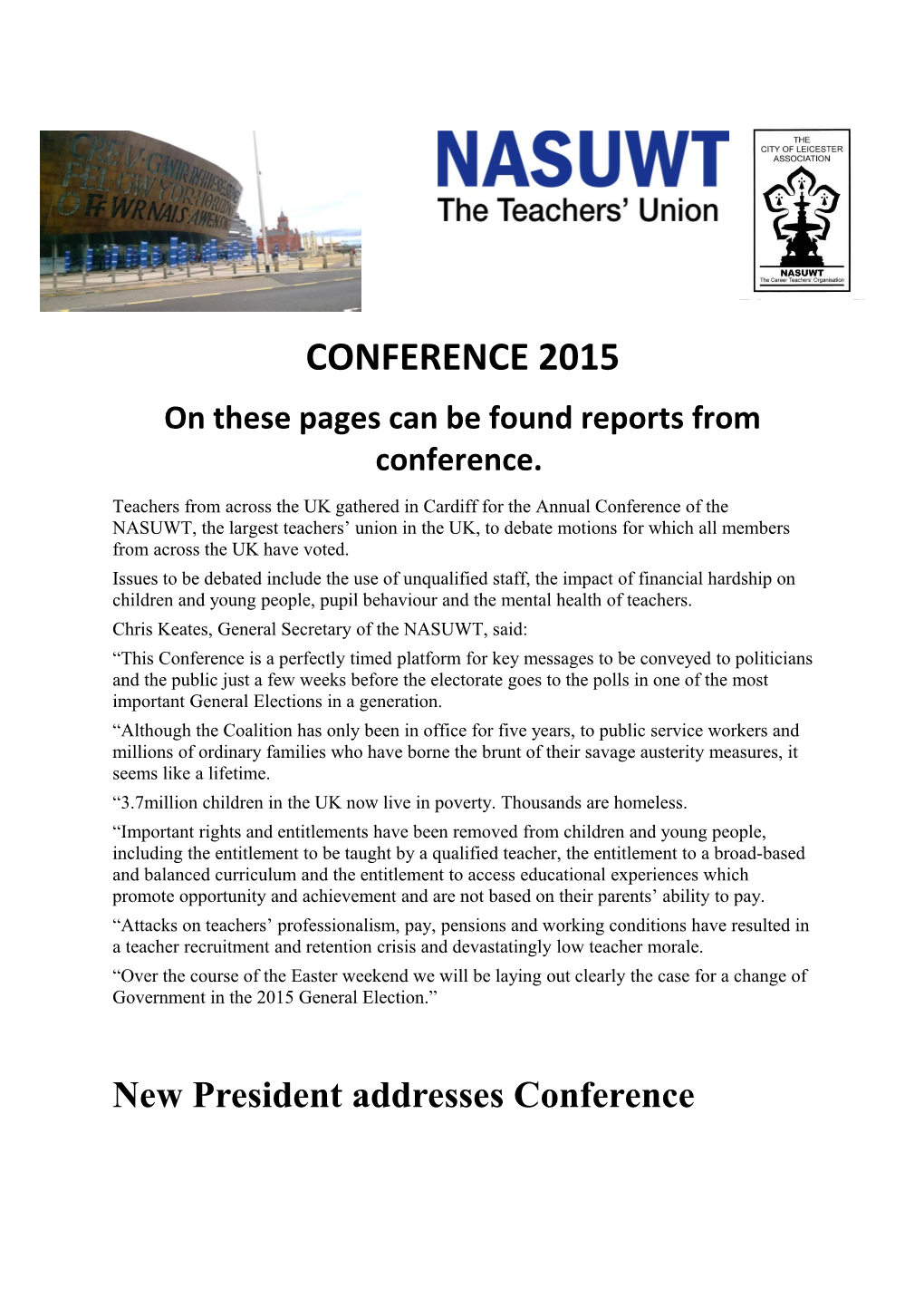 On These Pages Can Be Found Reports from Conference