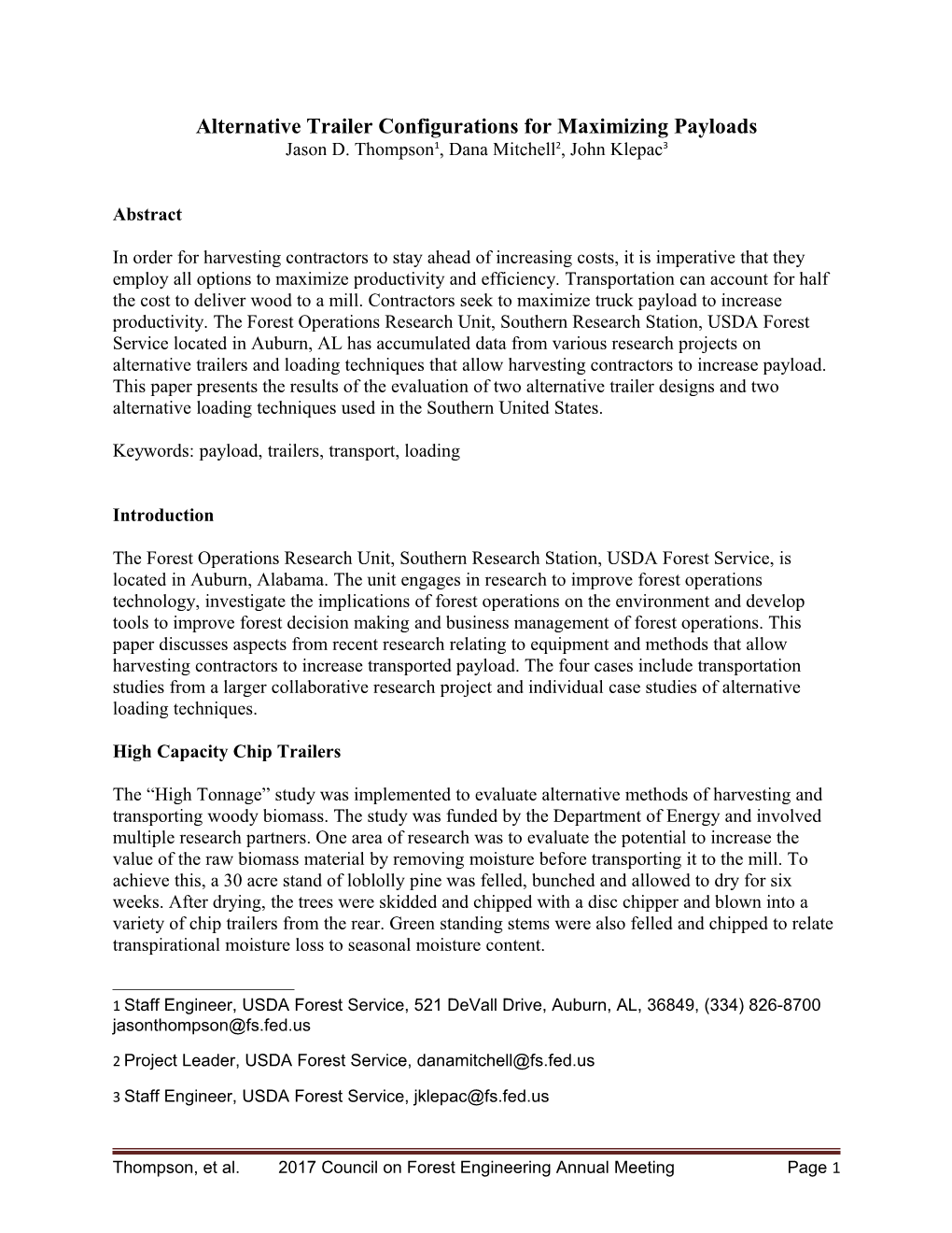 Alternative Trailer Configurations for Maximizing Payloads