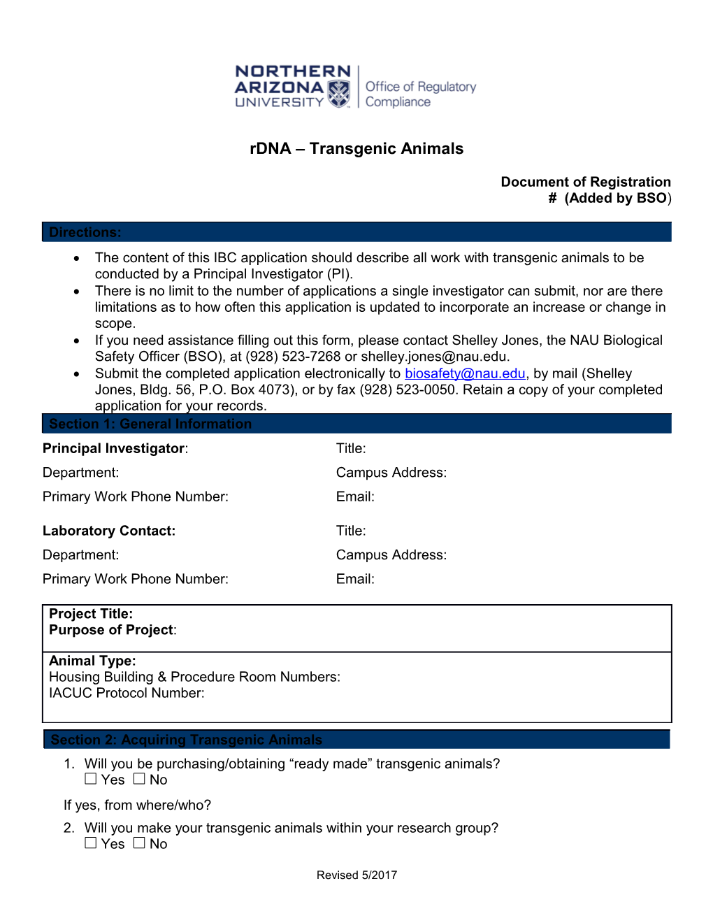 Rdna Transgenic Animals