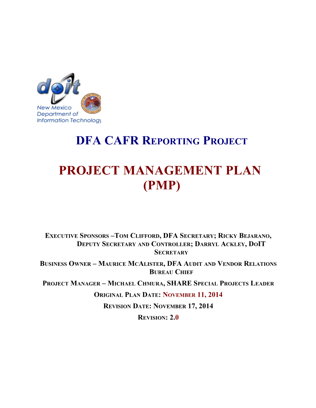 DFA CAFR Reporting Project