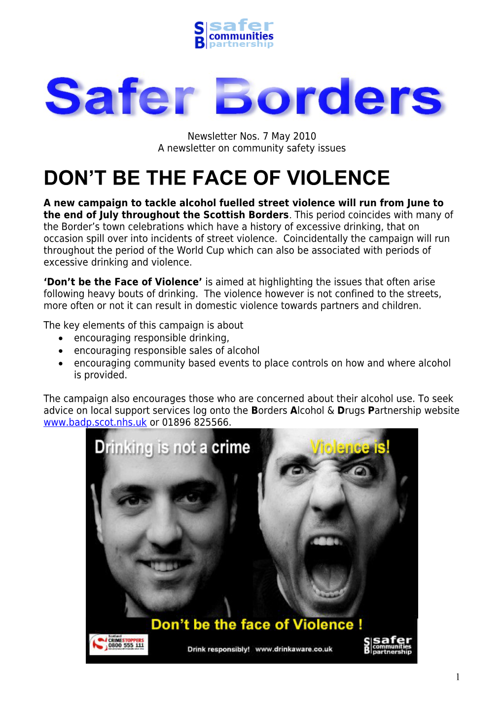 Don T Be the Face of Violence