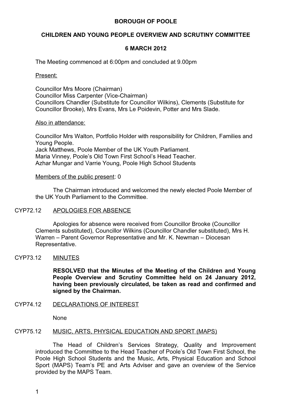 Agenda - Children and Young People Overview and Scrutiny Committee - 4 October 2011
