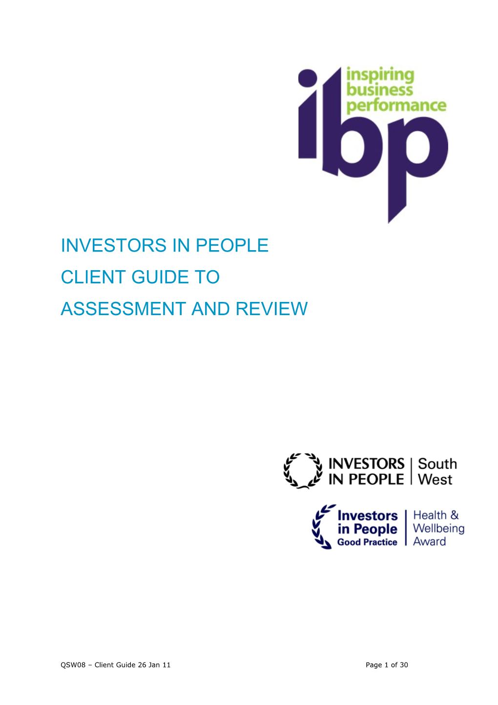 Employers Brief for Investors in People Assessment