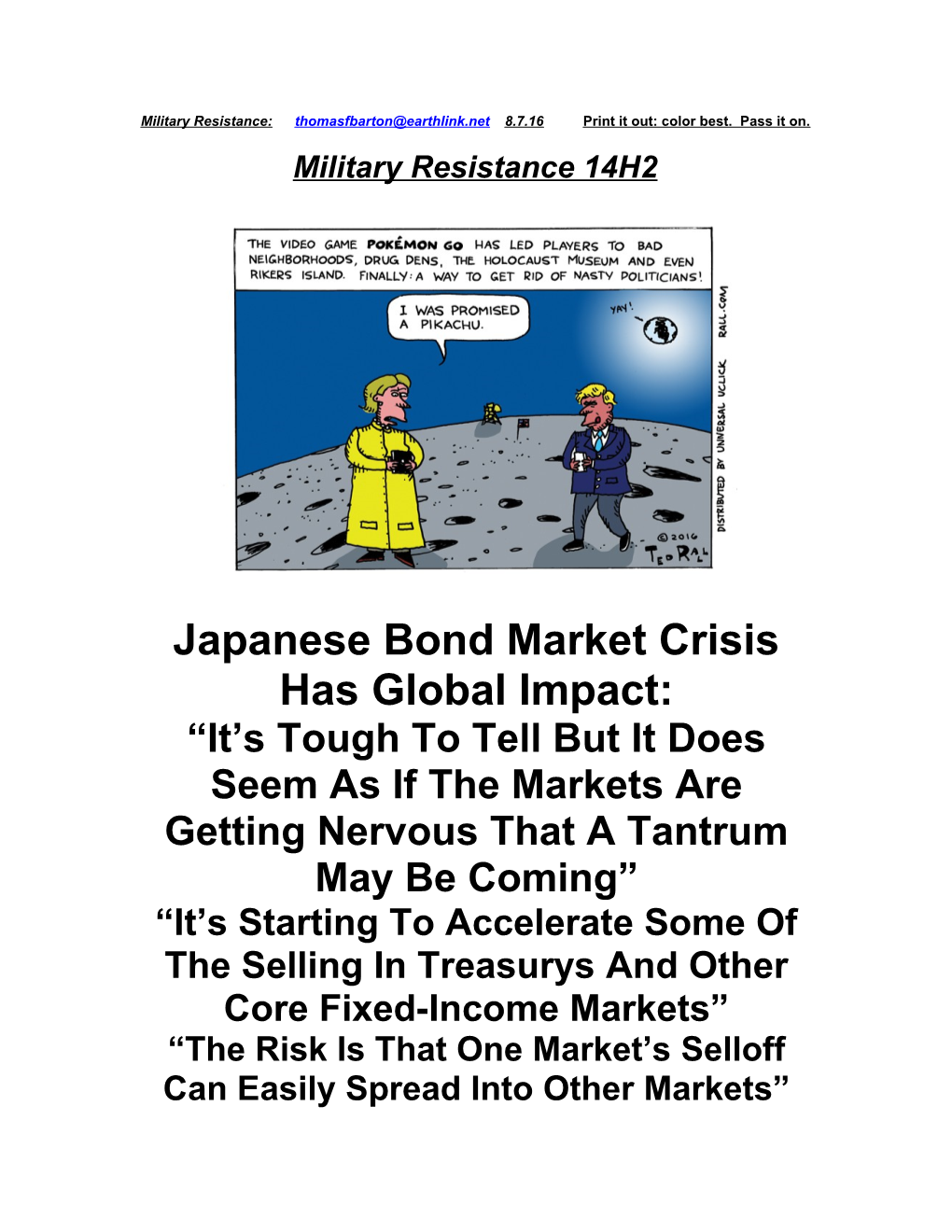 Japanese Bond Market Crisis Has Global Impact