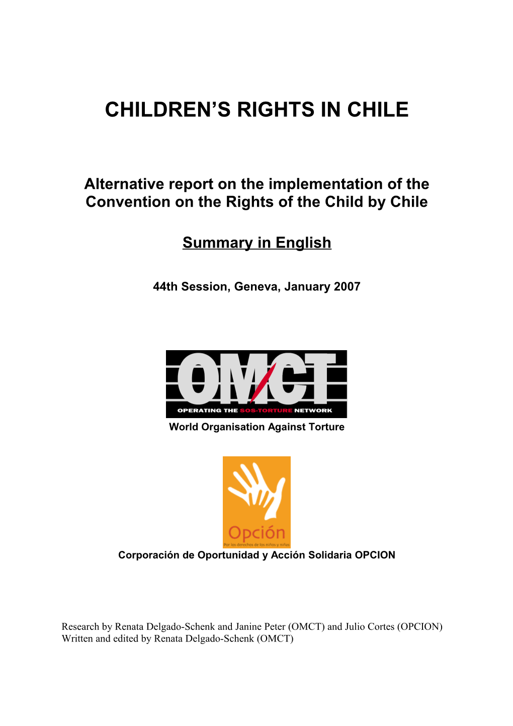 Children S Rights in Chile