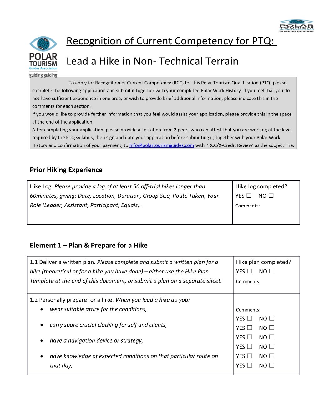 Lead a Hike in Non- Technical Terrain