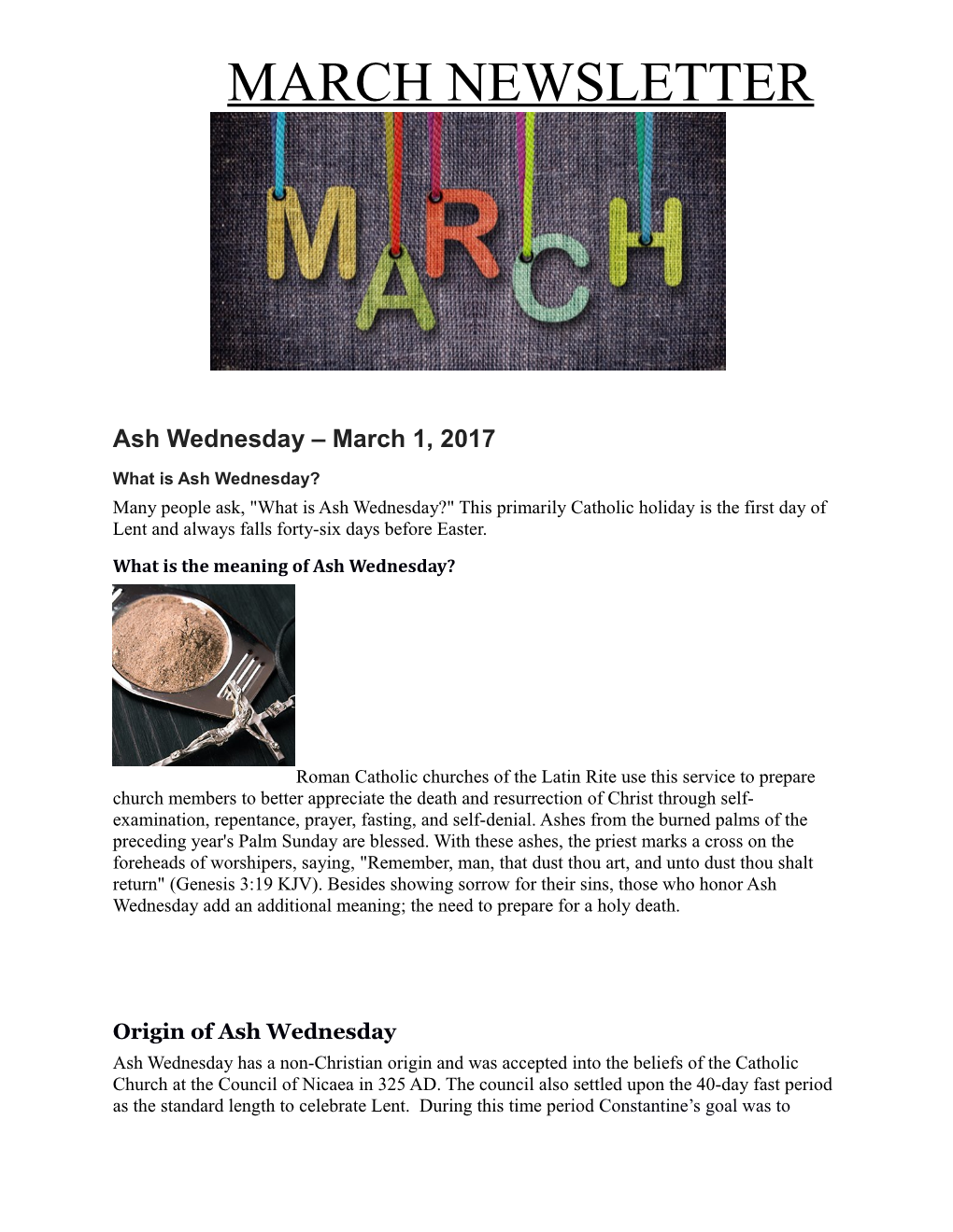 What Is the Meaning of Ash Wednesday?