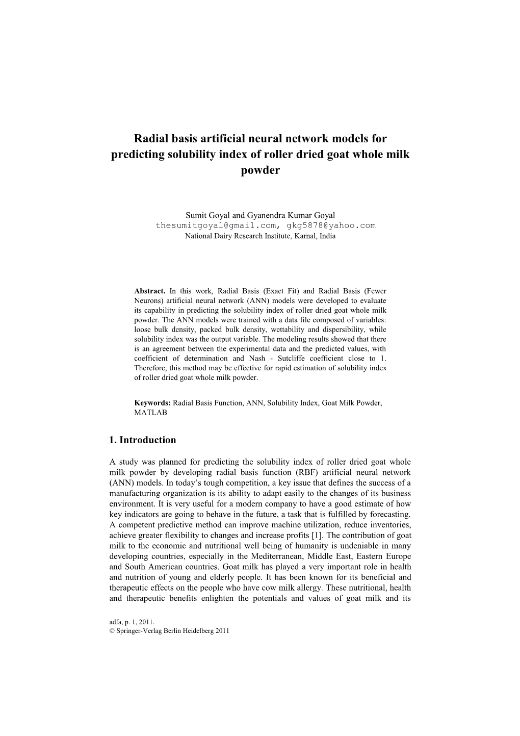 Radial Basis Artificial Neural Network Models for Predicting Solubility Index of Roller