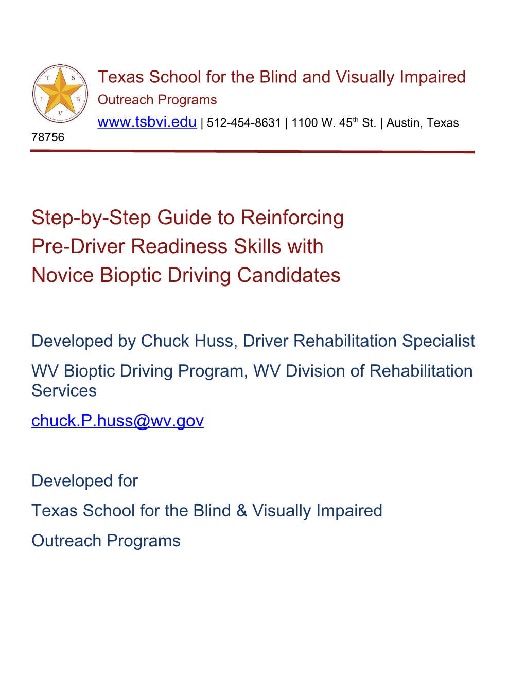 Pre-Driver Readiness Skills