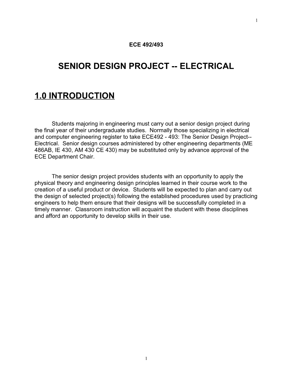Senior Design Project Electrical