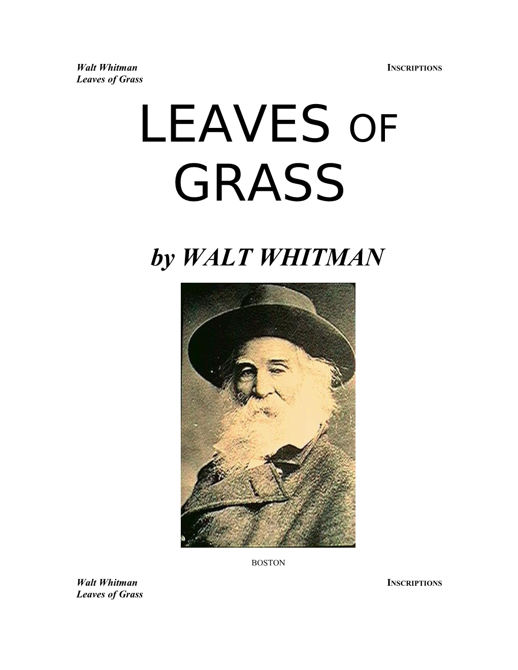 LEAVES of GRASS