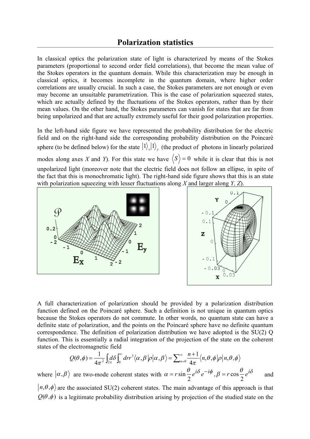 Polarization Statistics