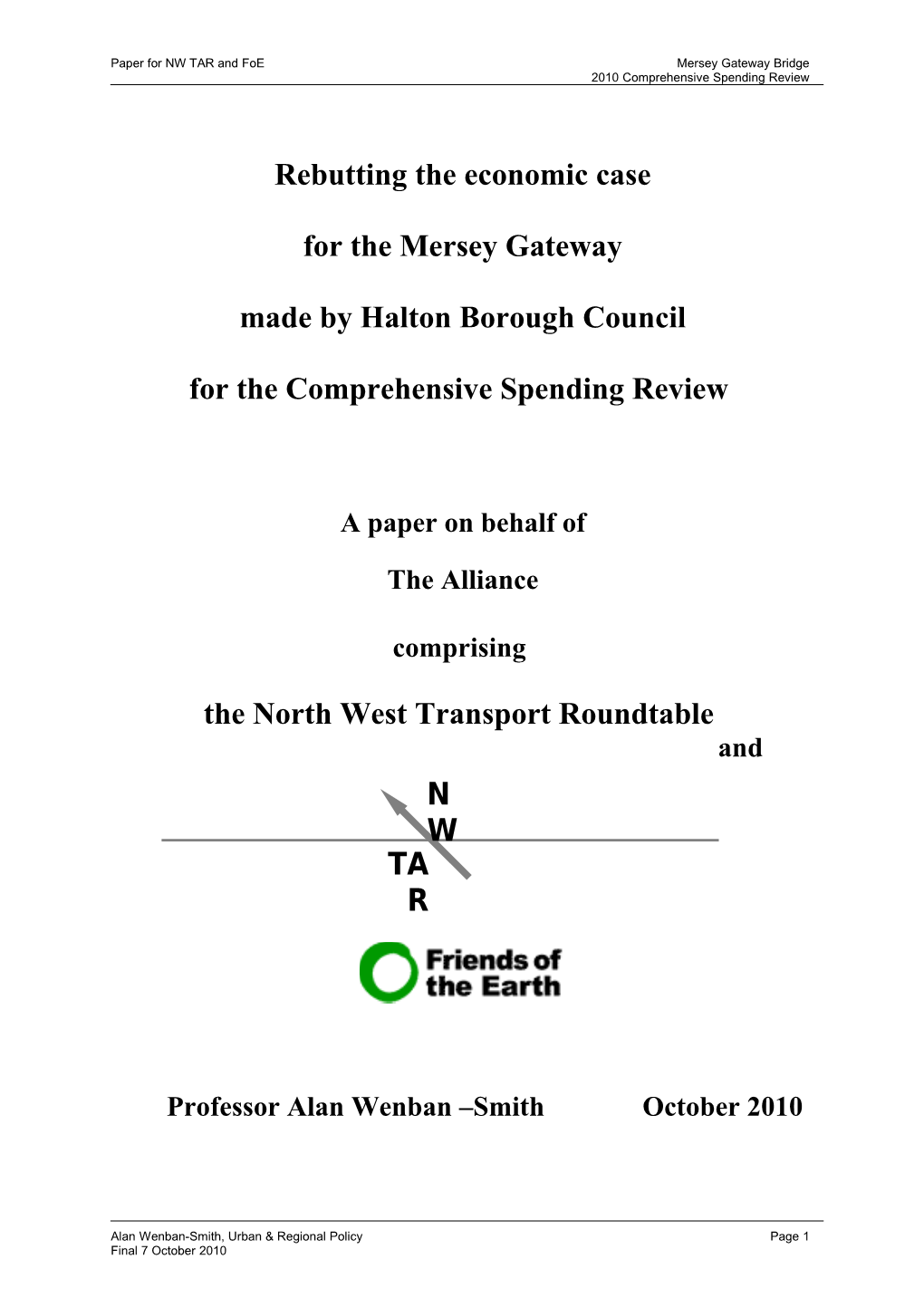 Paper for NW TAR and Foemerseygatewaybridge