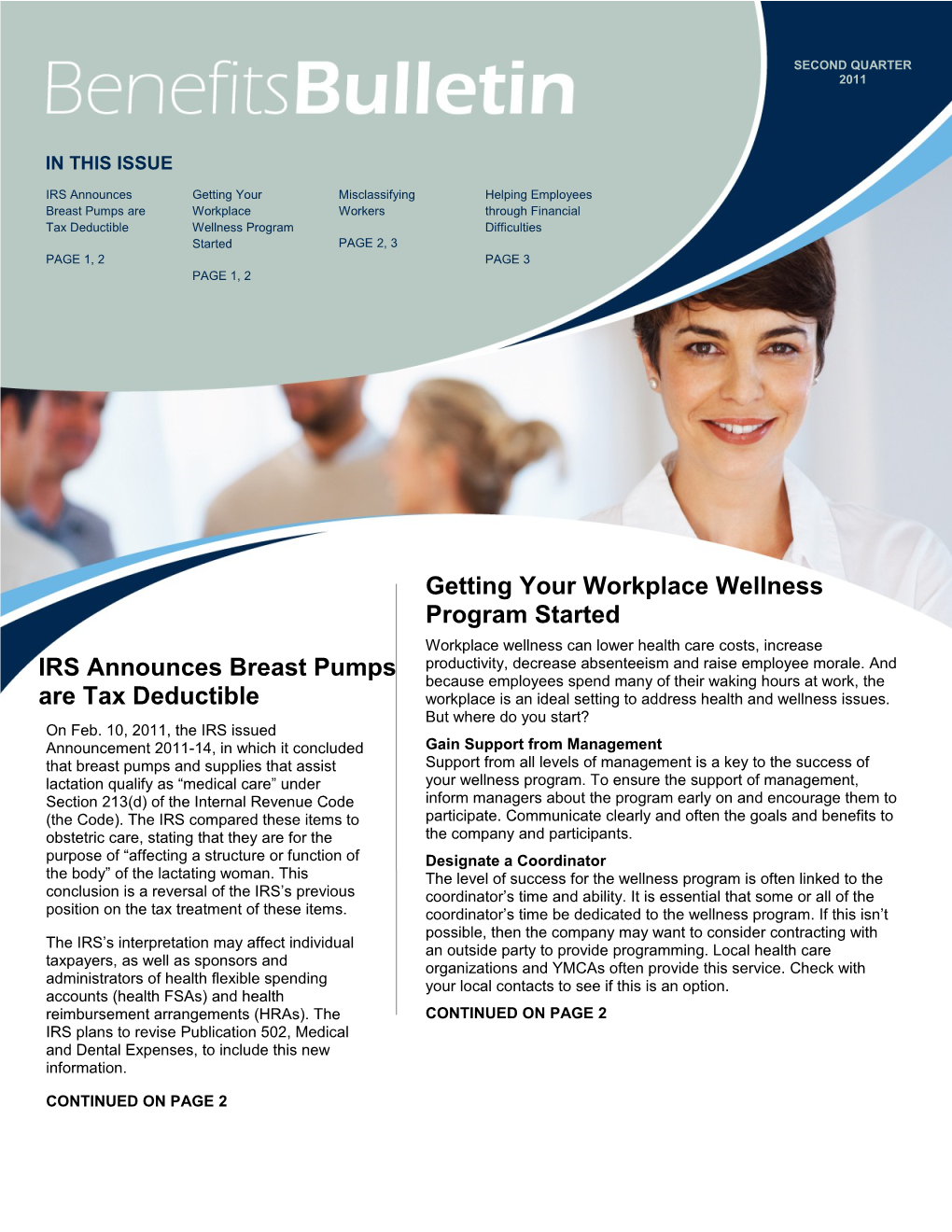 Getting Your Workplace Wellness Program Started, Cont