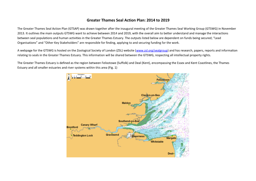 Greater Thames Seal Action Plan: 2014 to 2019