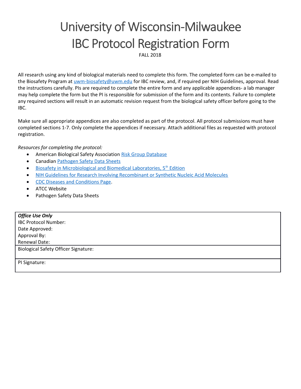 IBC Protocol Registration Form