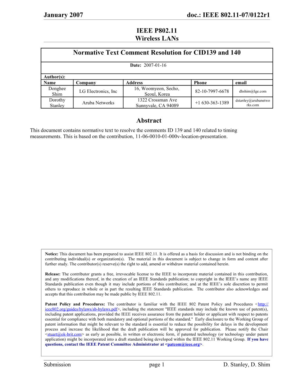 Comment 139:No Description of STA Operation to Report Timing Measurement in Presence