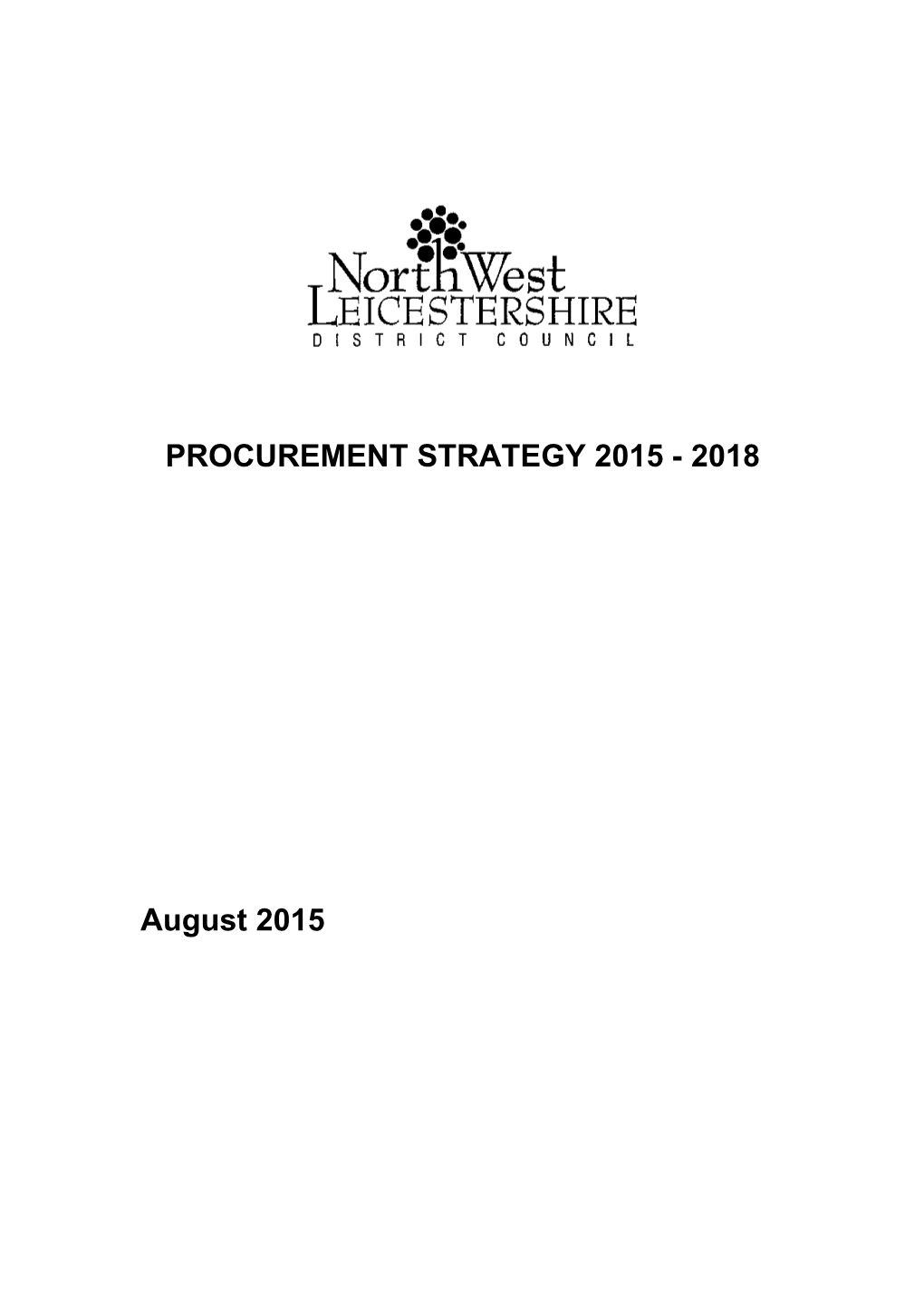 Procurement Strategy 2015 - 2018