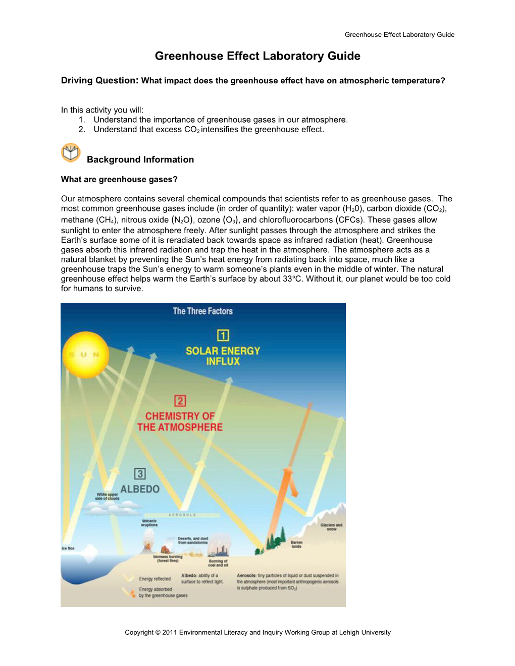 Greenhouse Effect Laboratory Guide