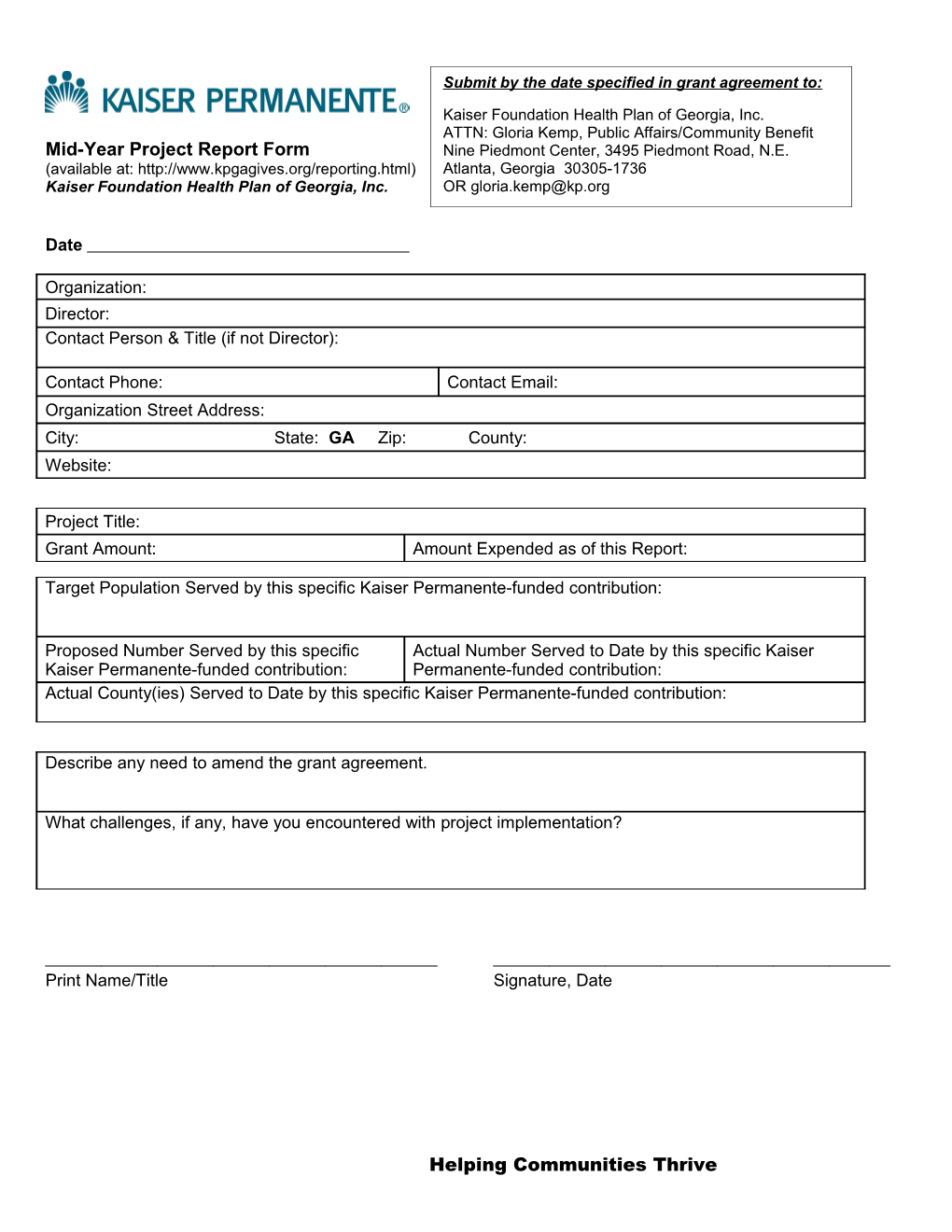 Mid-Year Project Report Form