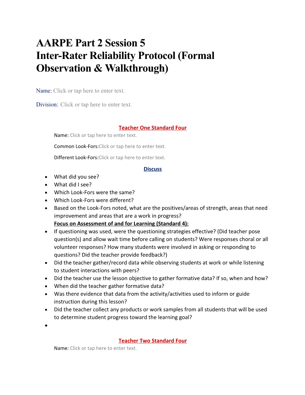 Aarpe-P2-S5-Inter-Rater Reliability Protocol Form