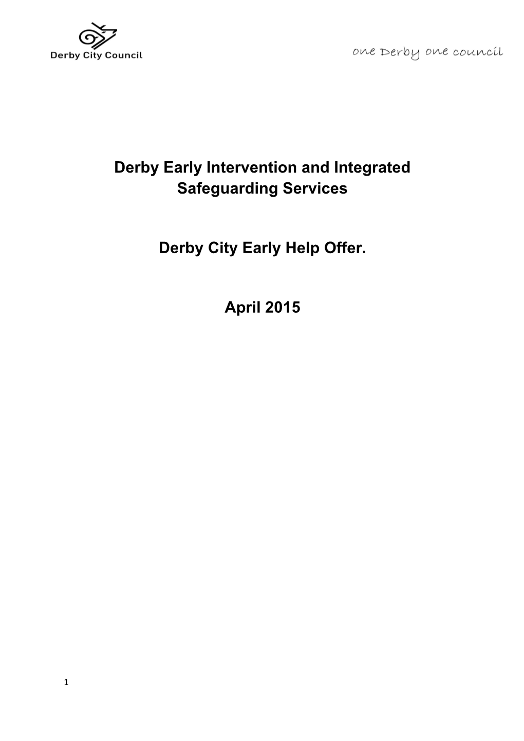Derby Early Intervention and Integrated Safeguarding Services