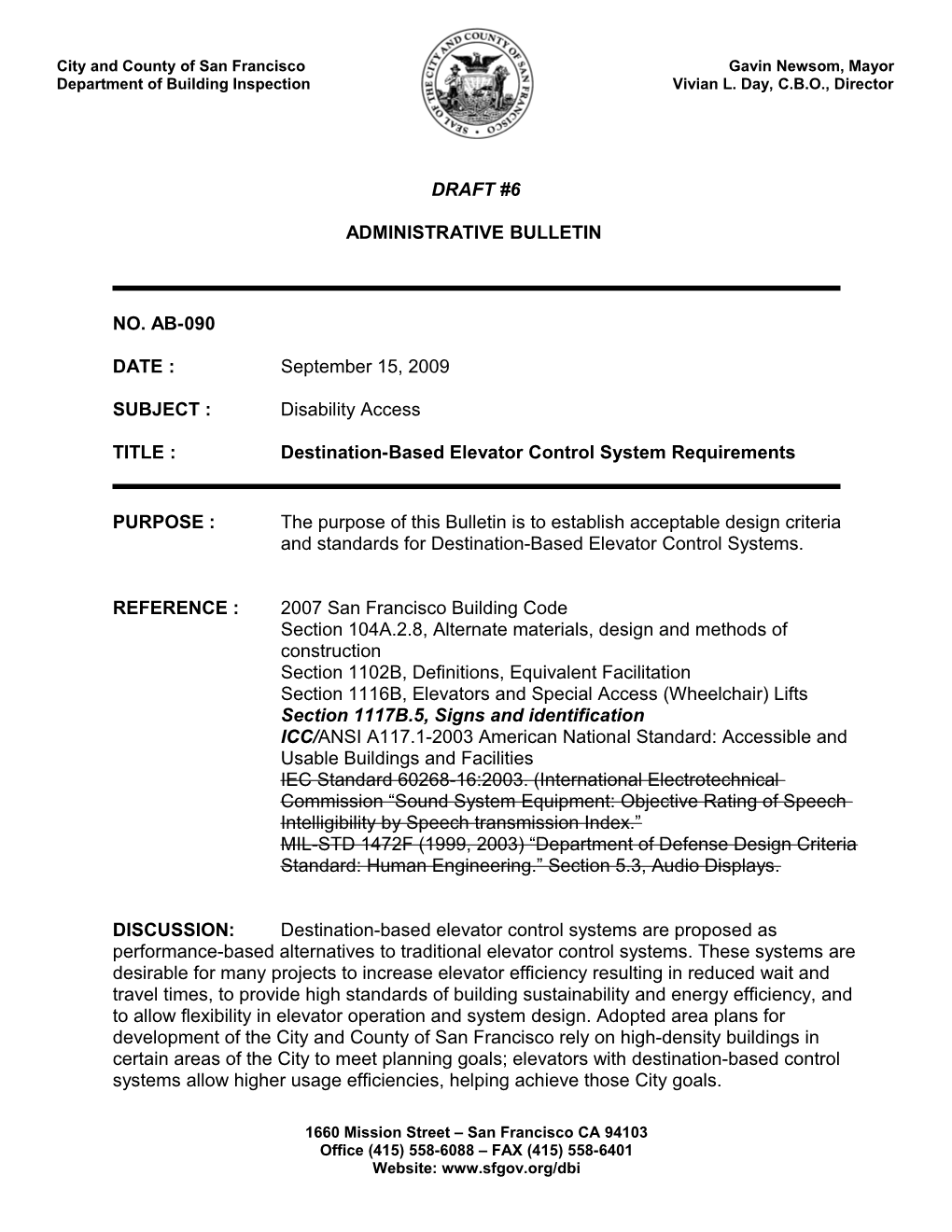 TITLE:Destination-Based Elevator Control System Requirements
