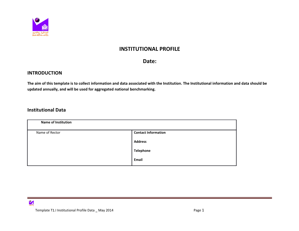 Institutional Profile