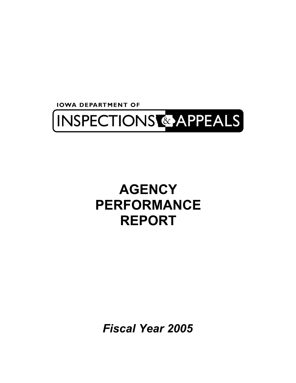 Agency Performance Report