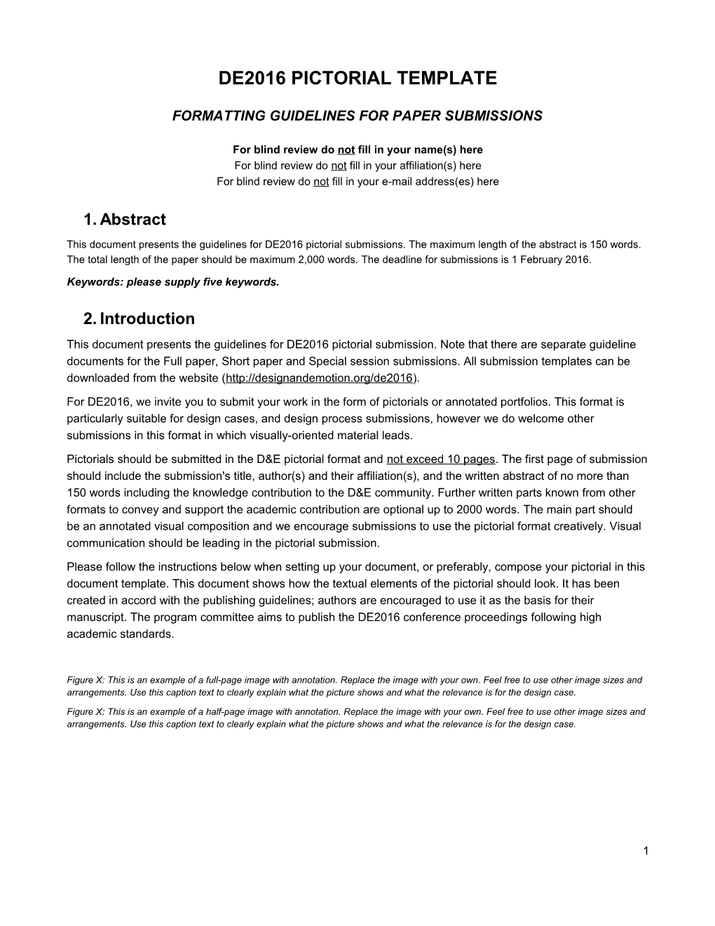 Formatting Guidelines for Paper Submissions