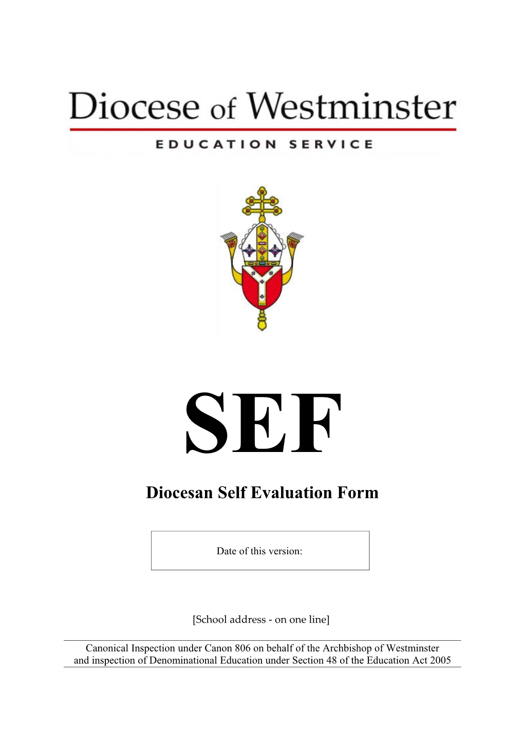 Diocesan Self Evaluation Form