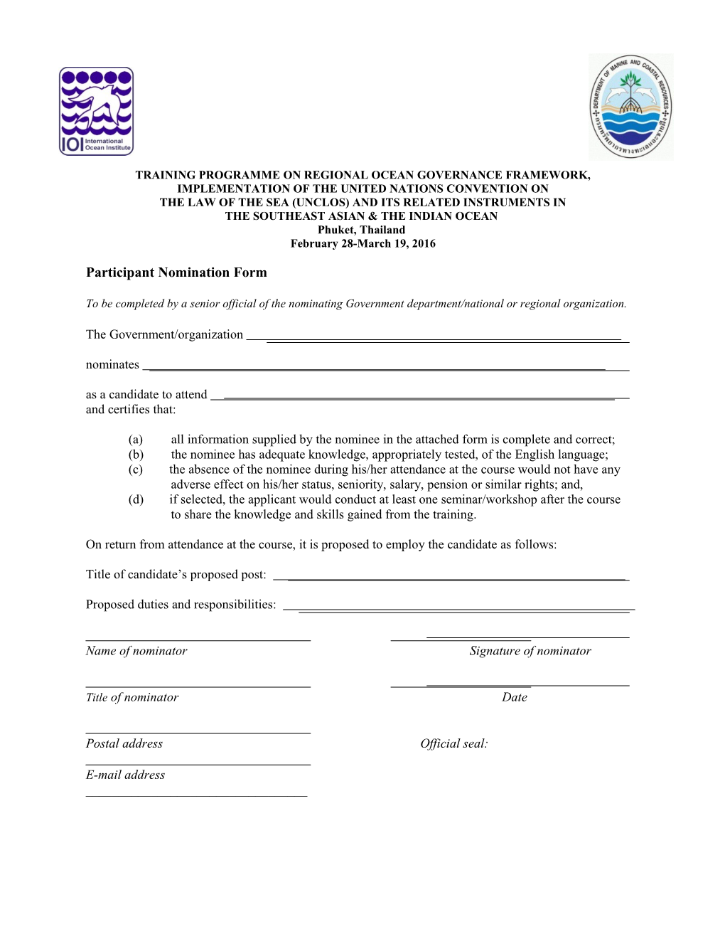 The Law of the Sea (Unclos) and Its Related Instruments In