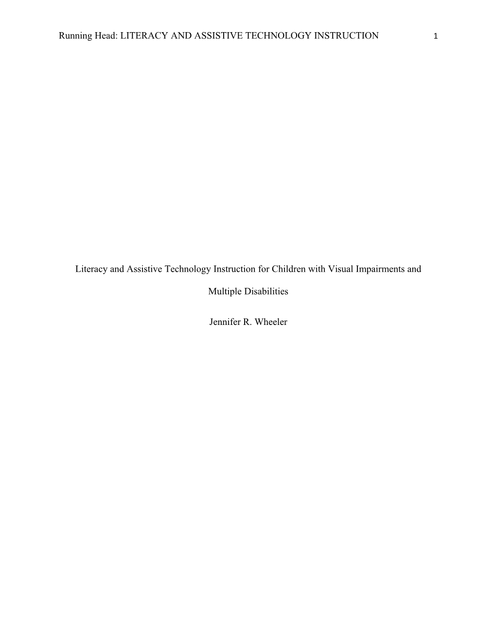 Literacyand Assistive Technology Instruction1