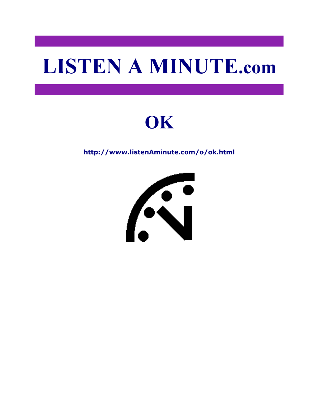 Listen a Minute.Com - ESL Listening - OK