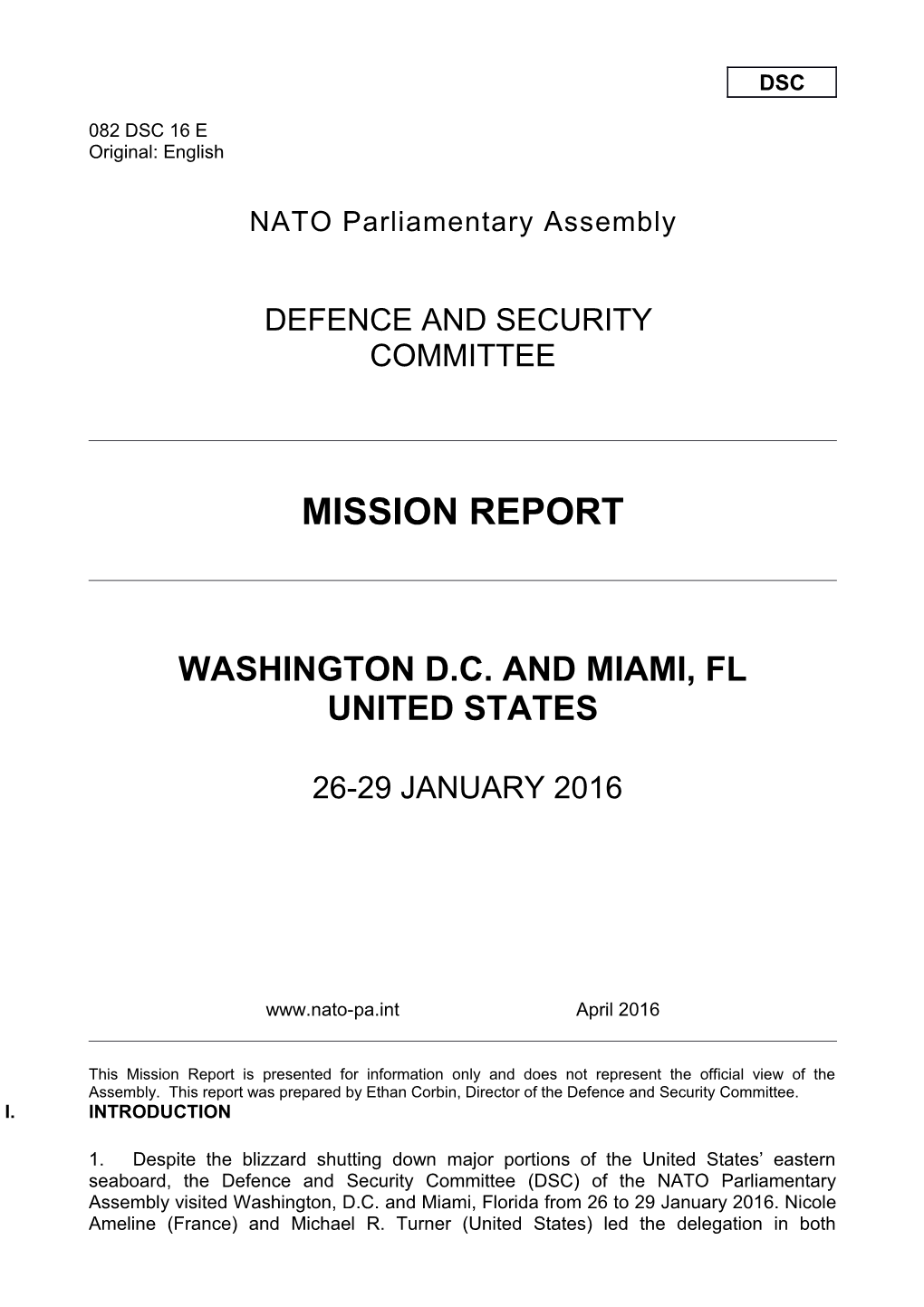 082 DSC 16 E - Mission Report DSC Visit to USA