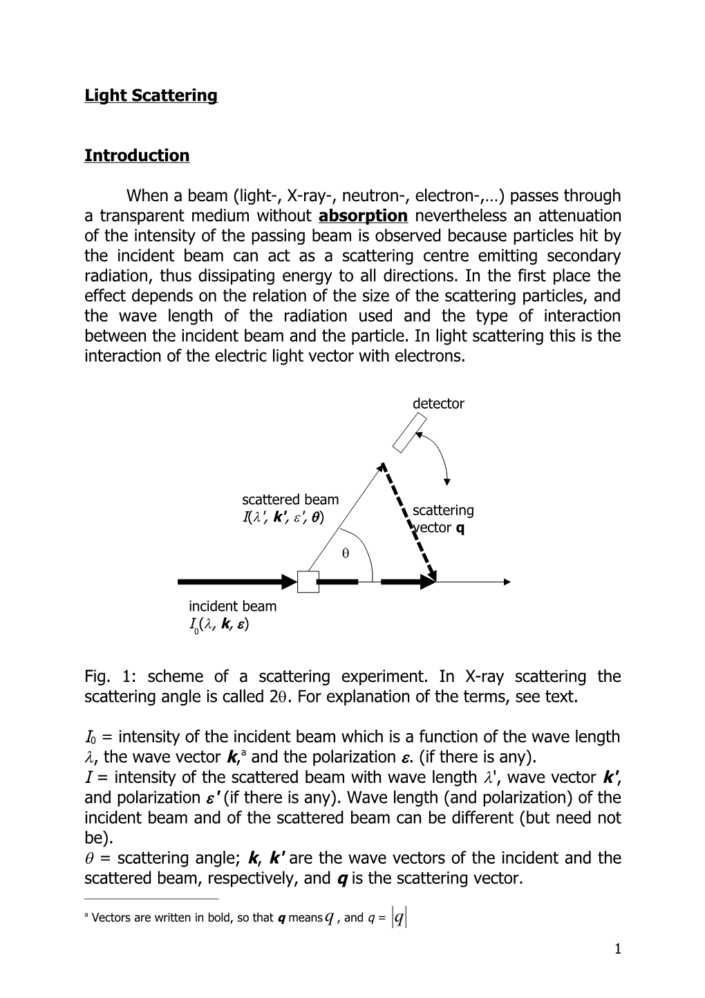 Light Scattering