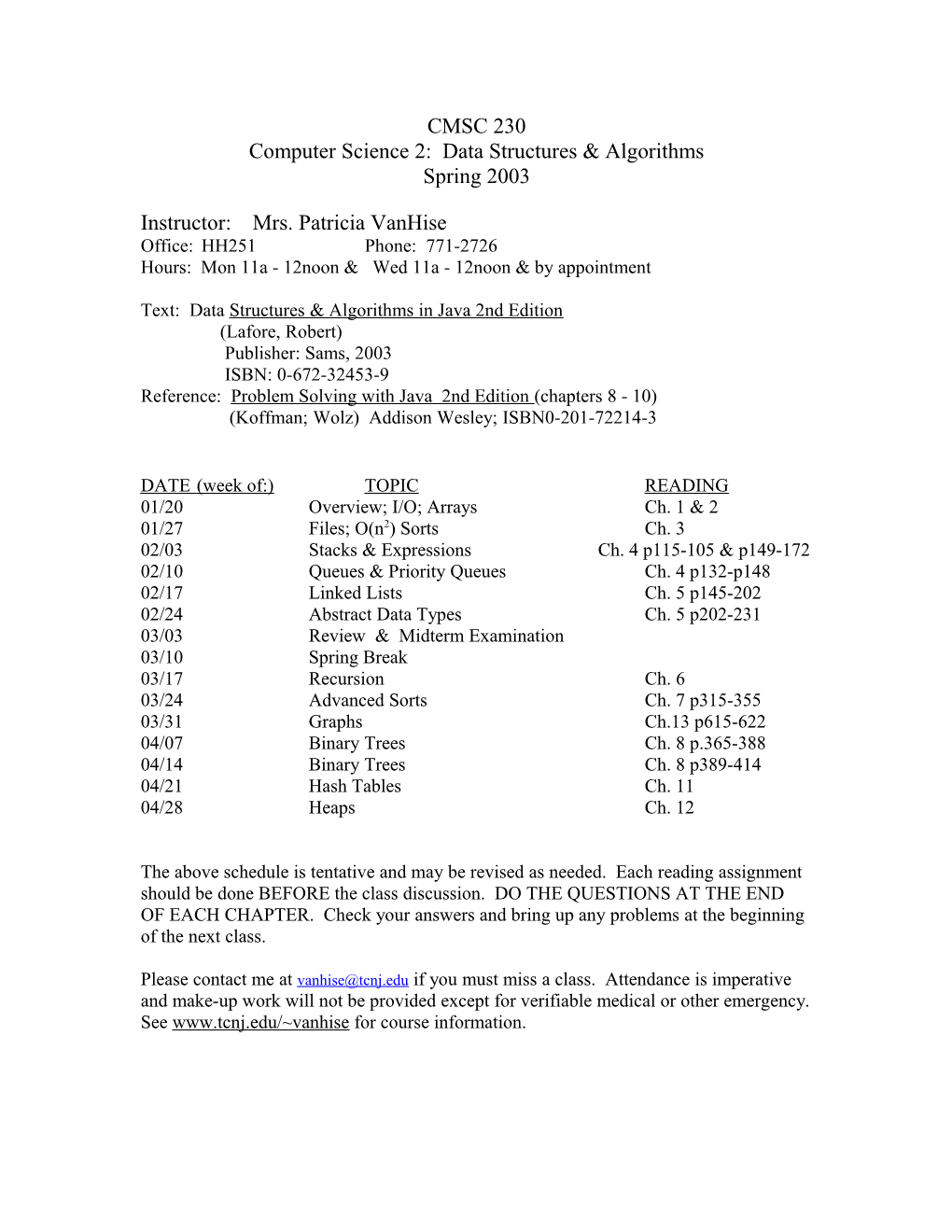 Computer Science 2: Data Structures & Algorithms