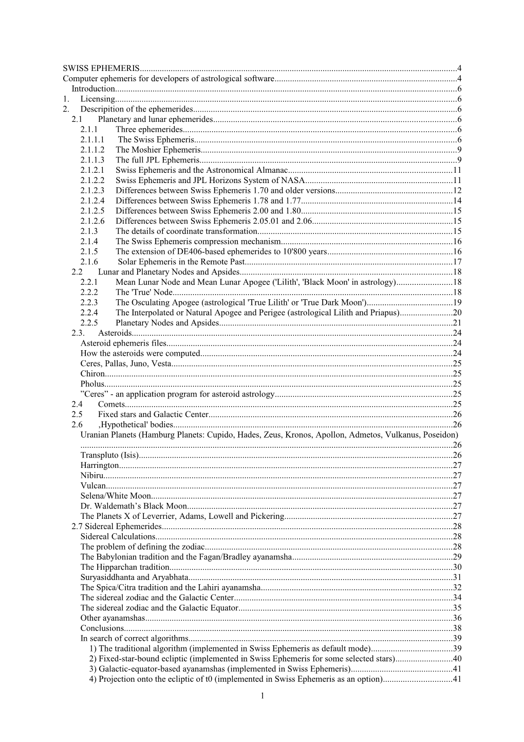 Computer Ephemeris for Developers of Astrological Software