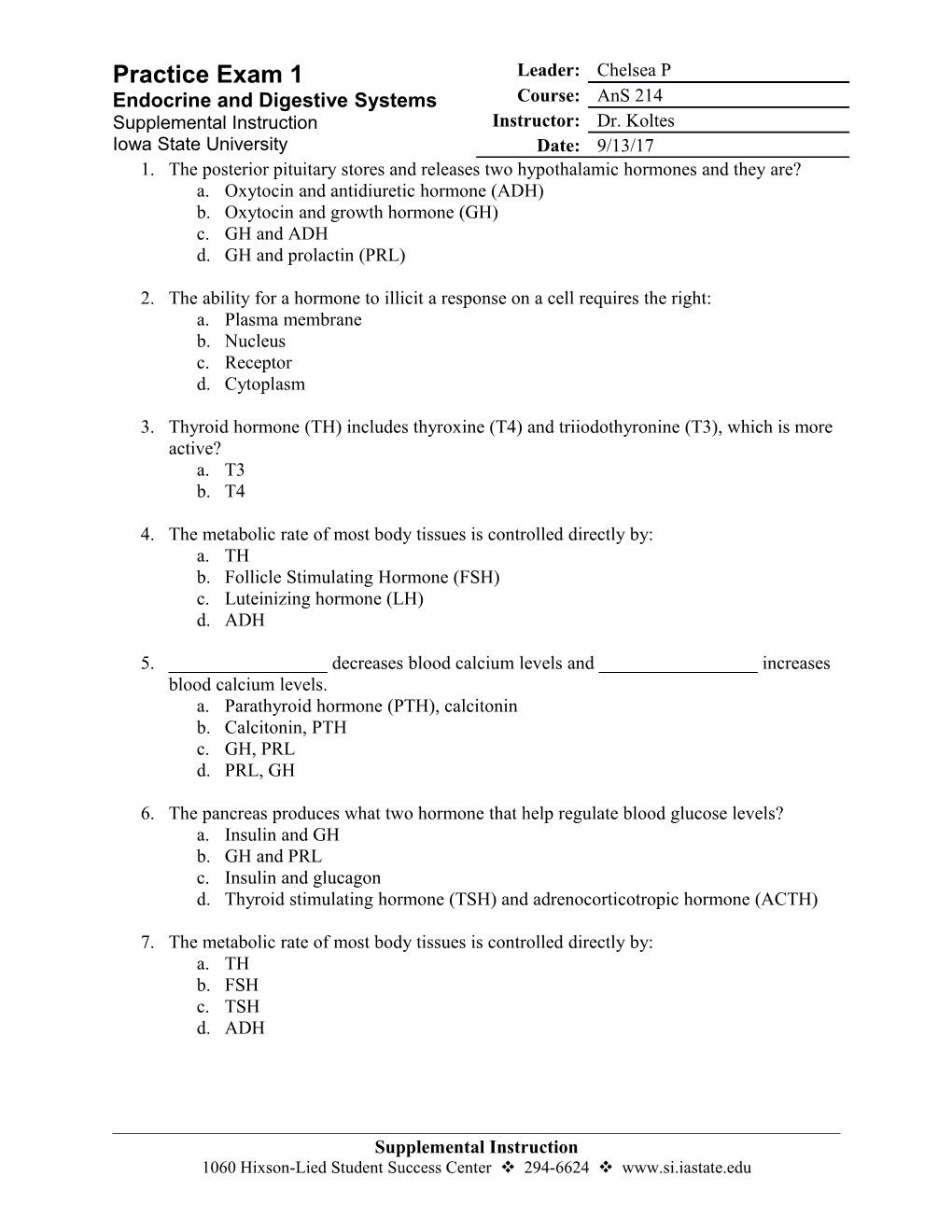 The Posterior Pituitary Stores and Releases Two Hypothalamic Hormones and They Are?