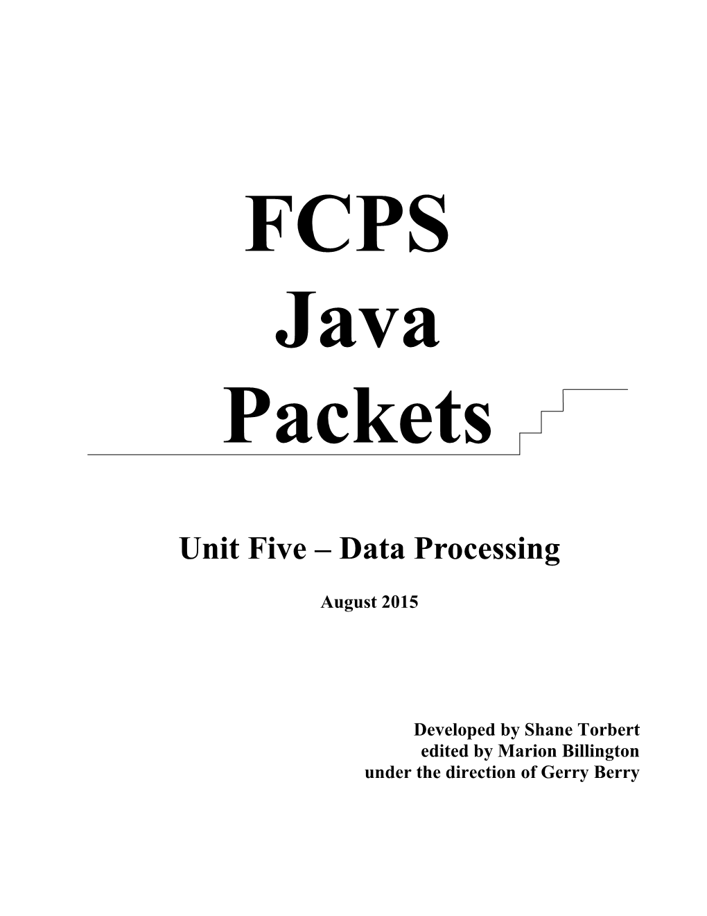 Unit Five Data Processing